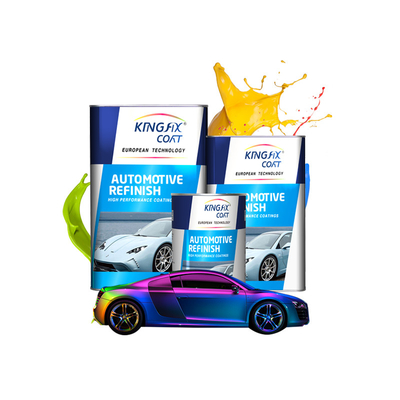 La capa baja automotriz amarilla brillante pinta tiempo seco rápido