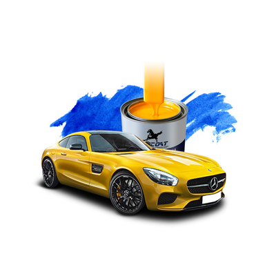 Pintura de revestimiento de base para automóviles de poliuretano acrílico con acabado brillante con bajo contenido de COV
