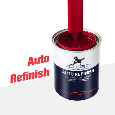 Pintura para la capa superior de automóviles brillante con un contenido de sólidos superior al 40%