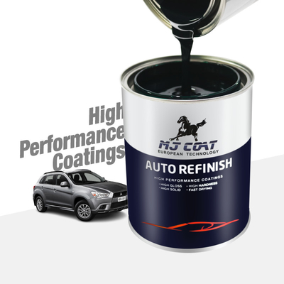 Pintura para la capa superior de automóviles brillante con un contenido de sólidos superior al 40%